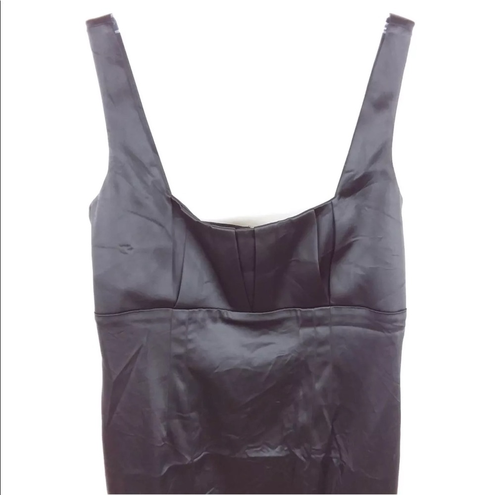 Calvin Klein Dress Sateen Sleeveless Emprie Waist - Picture 2 of 7